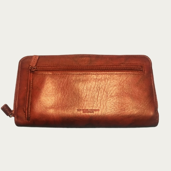 JULIA BUXTON Leather Heiress Pick Me Up Checkbook Keeper/ Wallet EUC - Picture 3 of 12